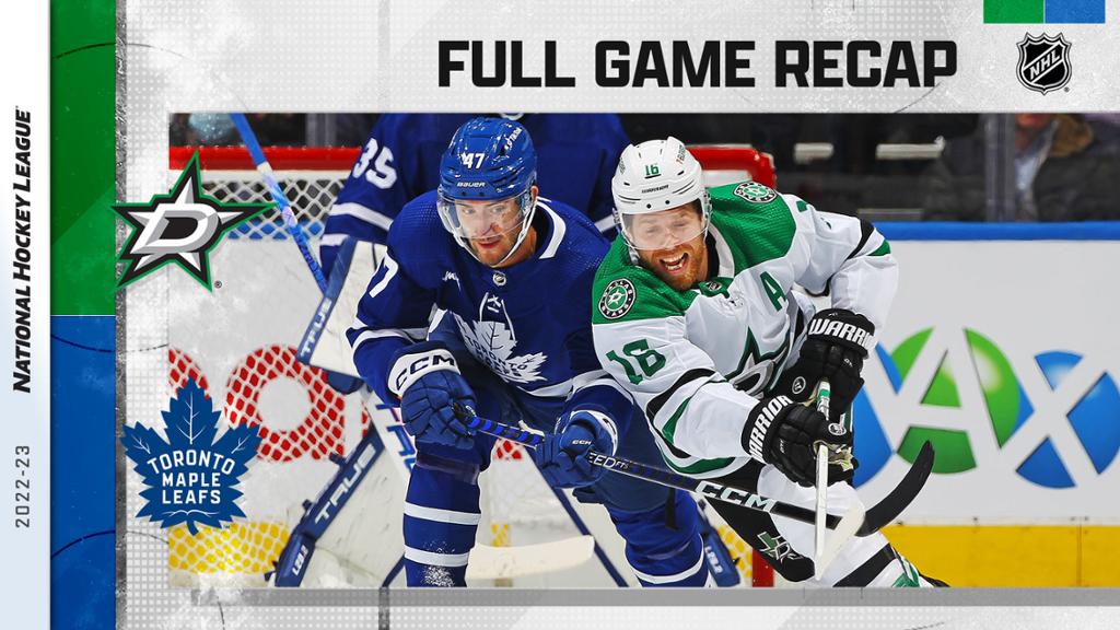 Maple Leafs win in OT as Stars suffer first loss of the season