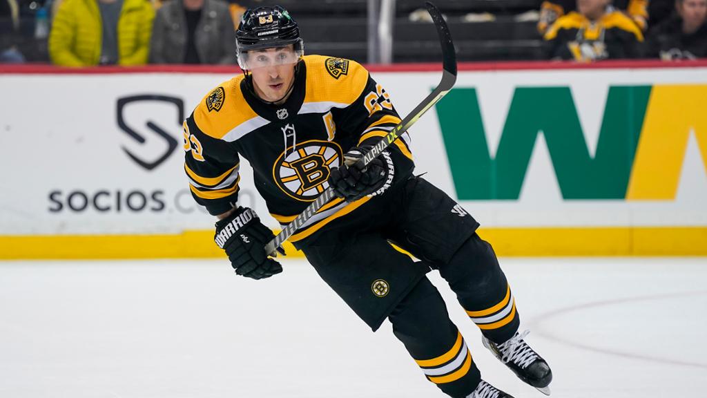 Marchand makes his season debut for the Bruins against the Red Wings