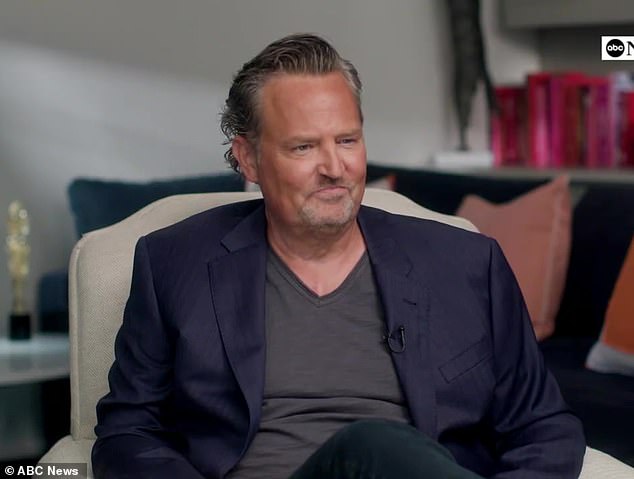 The Latest: Matthew Perry, 53, says his journey to addiction began in his early teens when he drank an