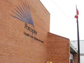 The main office of the Porcupine Health Unit on Pine Street South in Timmins.