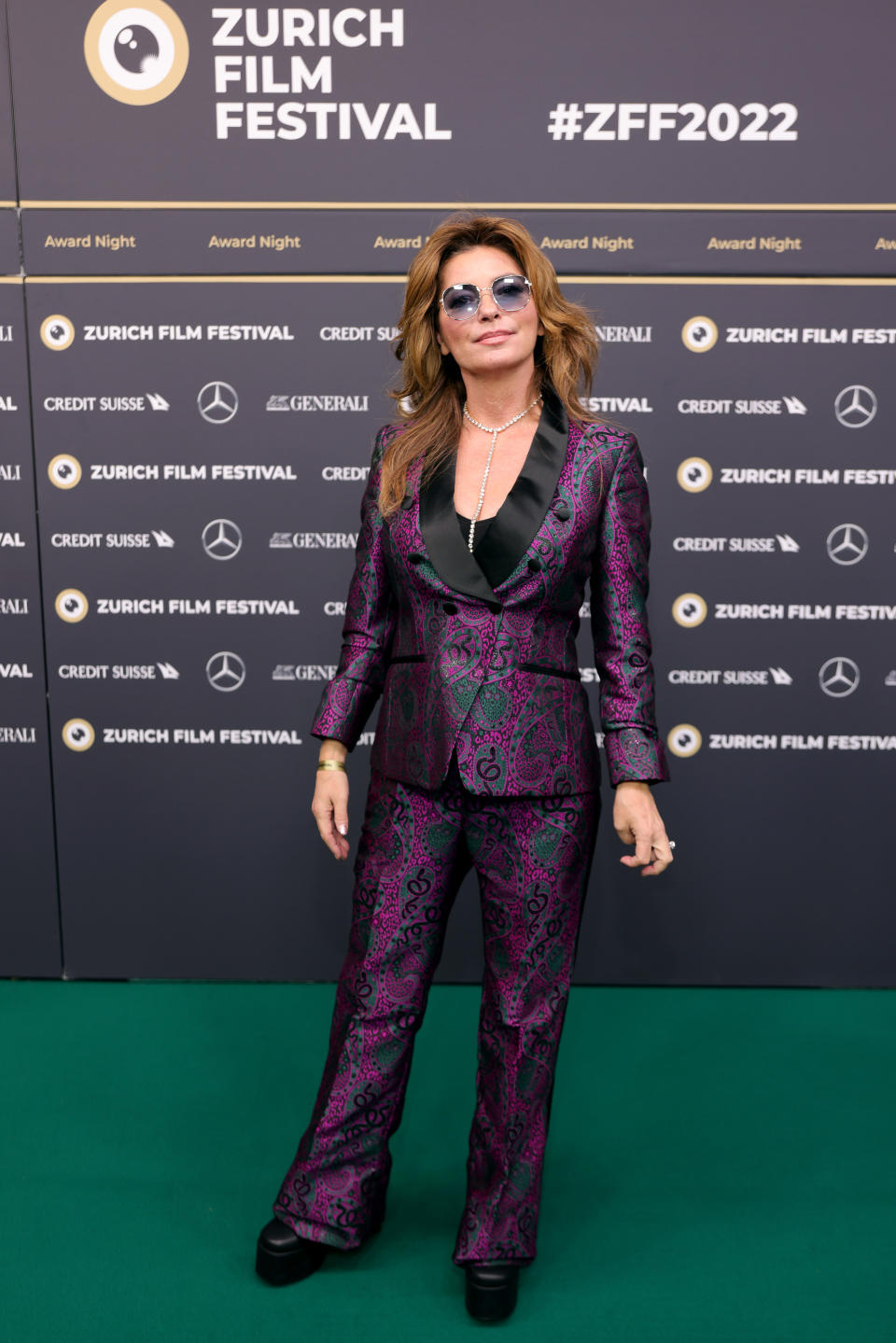 Twain attended the 18th Zurich Film Festival at the Zurich Opera House on October 1 with her husband Frédéric Thiébaud.  (Photo by Joshua Sammer/Getty Images for ZFF)