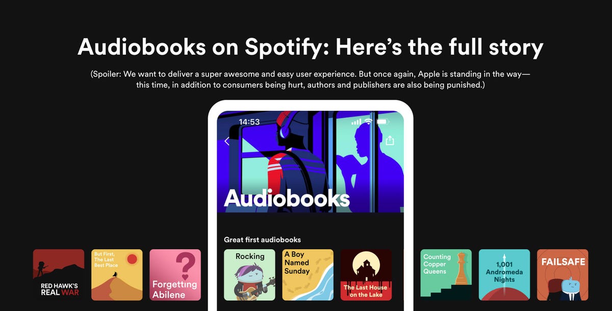 Spotify: Apple ruins audiobooks with 'anti-competitive behavior'