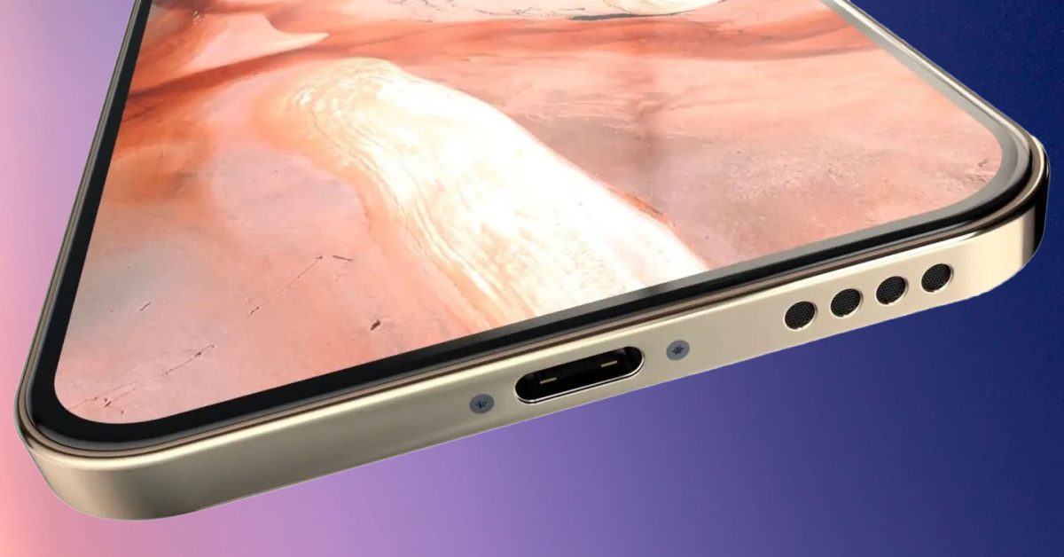 The iPhone 15's USB-C port "is essentially a lock," says Gurman