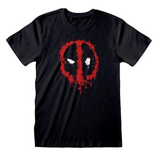 Marvel Deadpool Splat Face Logo T-Shirt