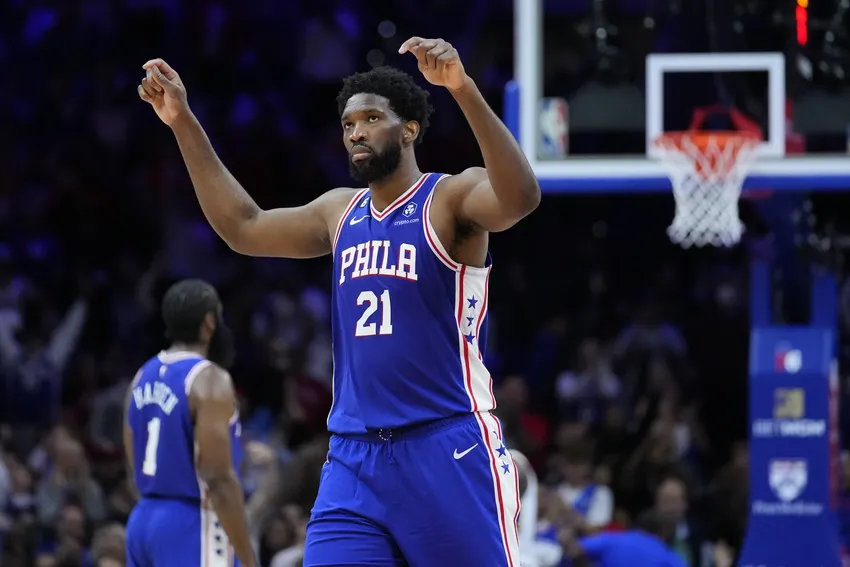 The Philadelphia 76ers' Joel Embiid missed the second game of a back-to-back game against the Raptors with a knee injury.