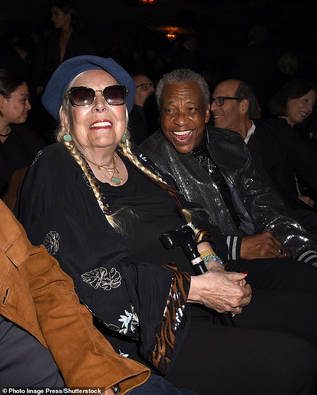 Werrrk!  The Rock and Roll Hall of Famer completed her evening wear with a pair of large sunglasses, a bright red pout and a matching manicure