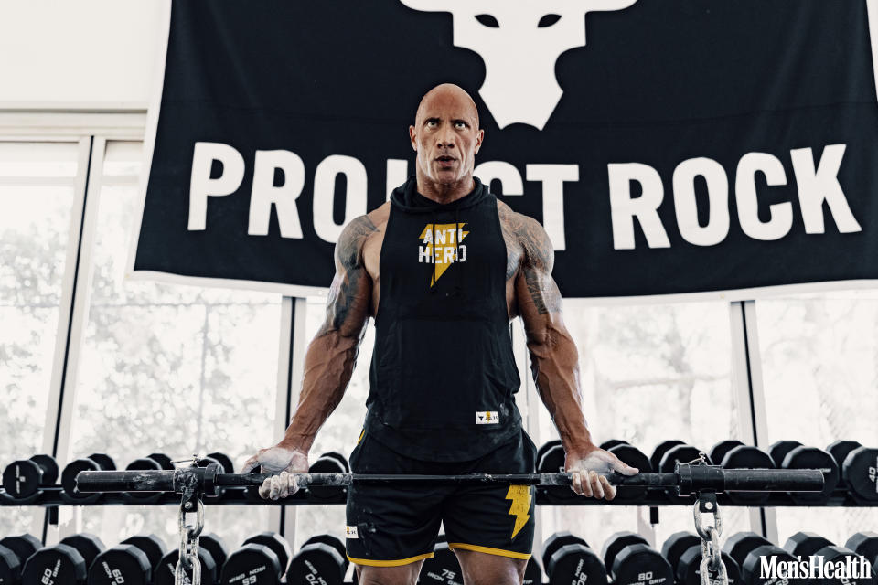 The Black Adam star says spirituality and physical fitness go hand in hand.  (Flannery Underwood for Men's Health)