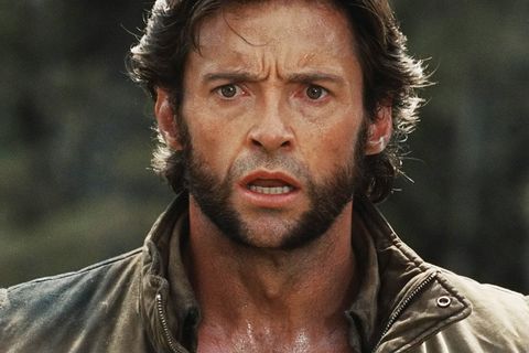 Hugh Jackman as a shocked wolverine